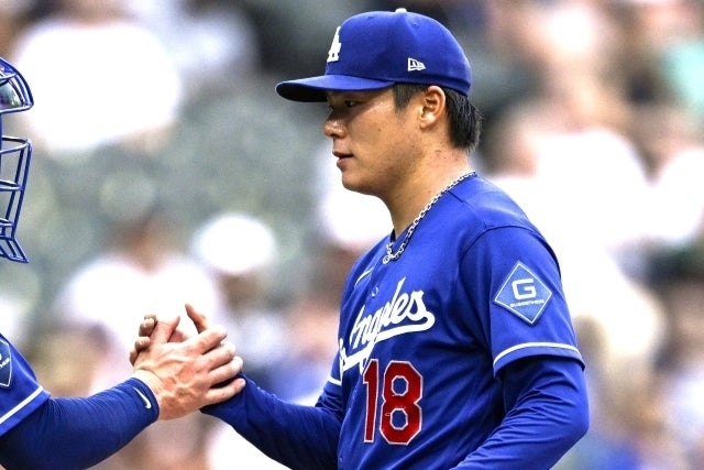 山本由伸9局失1分奪第7勝 大谷翔平擊掌隊伍搞笑拉距離