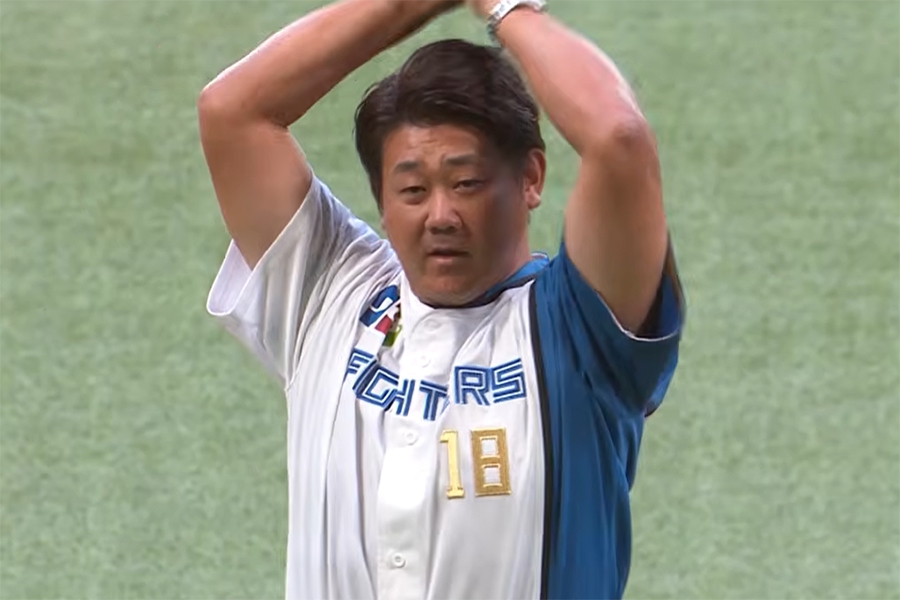 松坂大輔開球藏火腿球衣 西武5比2贏球